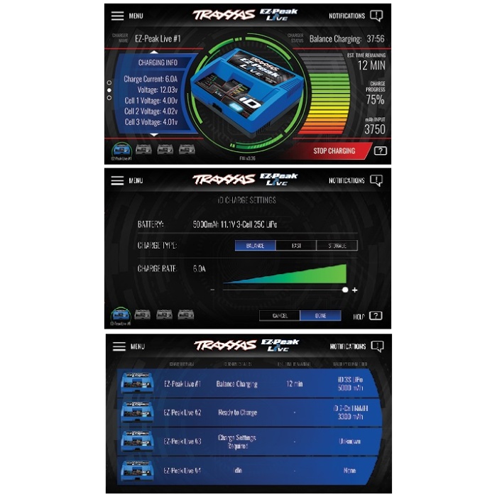 Combo Carregador EZ Peak LIVE ID 12A 100Watt + 2x Baterias LiPo 4S 14.8V 6700mAh 25C Traxxas - Image 6