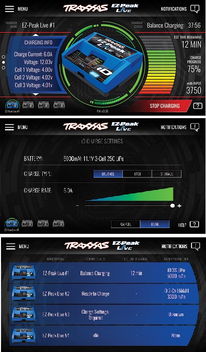03-ezp-live-features-590px.jpg Combo Carregador EZ Peak LIVE ID 12A 100Watt + 2x Baterias LiPo 4S 14.8V 6700mAh 25C Traxxas - Image 6