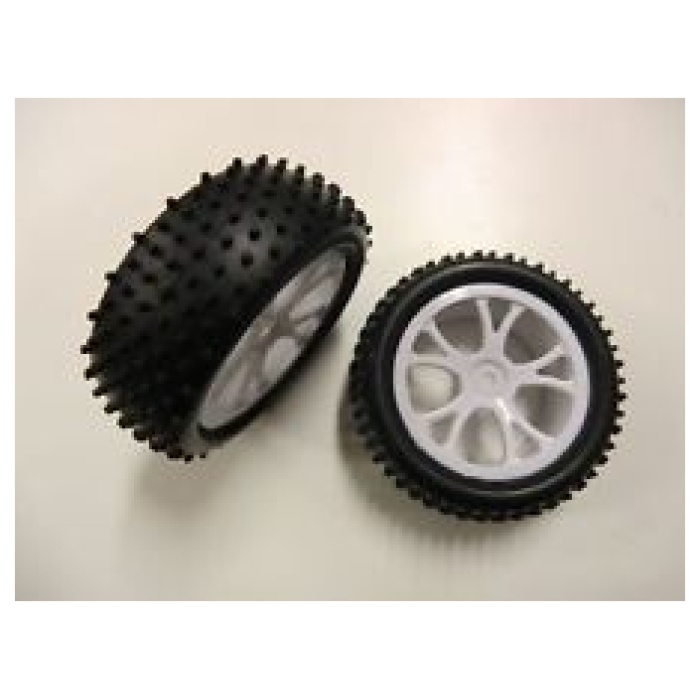 Pneus 1/10 Buggy Colados em Jante Branca AV Pinos (2) VRX Racing - Image 1