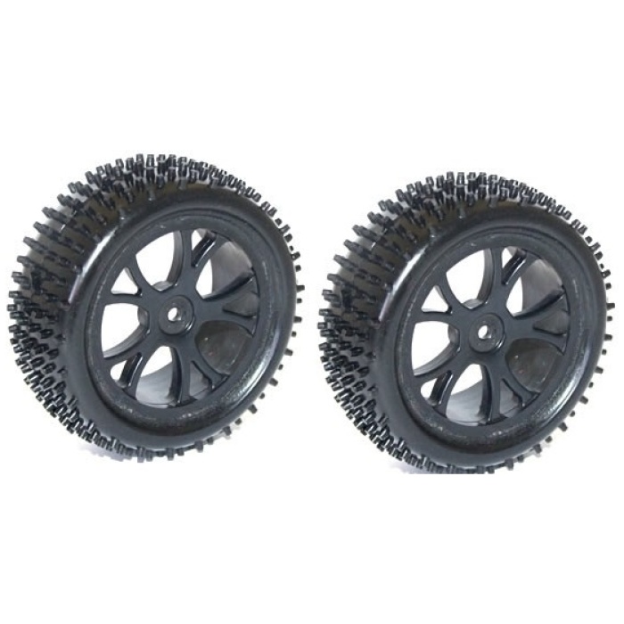 Pneus 1/10 Buggy Colados em Jante Preta AR (2) VRX Racing - Image 1