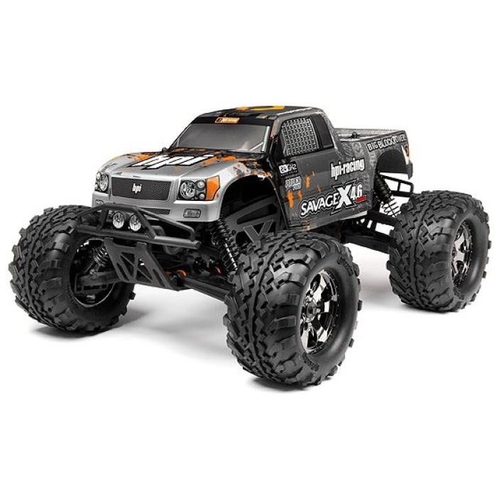 SAVAGE X 4.6 NITRO TRUCK BODY (SILVER/BLACK) RTR HPI - Image 5