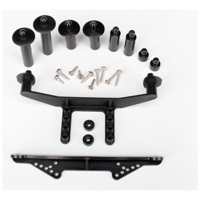 Body Mount Front Rear Black Traxxas - Image 1