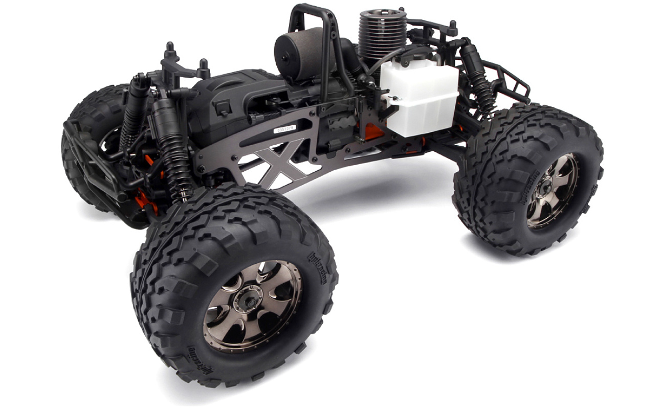 SAVAGE X 4.6 NITRO TRUCK BODY (SILVER/BLACK) RTR HPI - Image 3