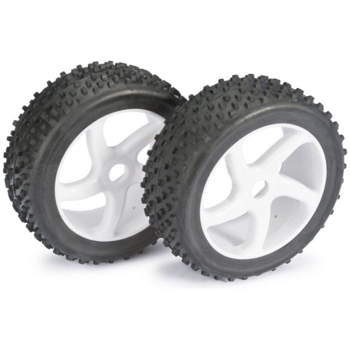 Wheel Set Buggy 1/8 5 Spoke Dirt White (2) Absima - Image 1
