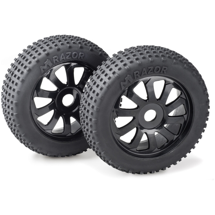 Wheel Set Buggy "RAZOR" 10 Spokes/Dirt Black 1:8 (2) Absima - Image 1