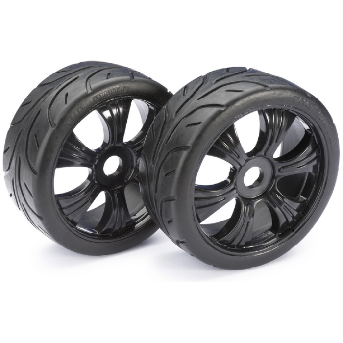Pneus 1/8 Wheel Set LP Buggy Street Black (2) Absima - Image 1