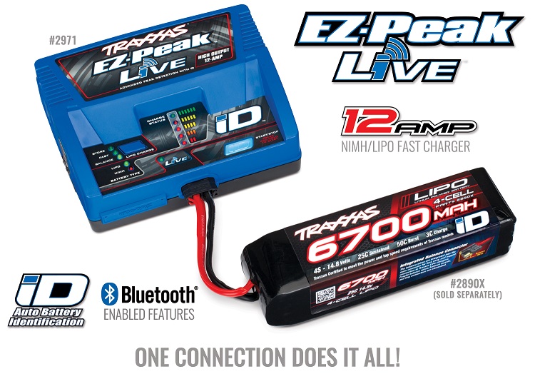 2971-ez-peak-live-w-2890x.jpg Combo Carregador EZ Peak LIVE ID 12A 100Watt + 2x Baterias LiPo 4S 14.8V 6700mAh 25C Traxxas - Image 3