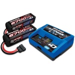 Combo Carregador EZ Peak LIVE ID 12A 100Watt + 2x Baterias LiPo 4S 14.8V 6700mAh 25C Traxxas
