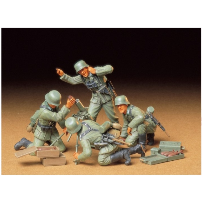 1:35 Fig. Set Ger. Mortar-Troop Tamiya - Image 1