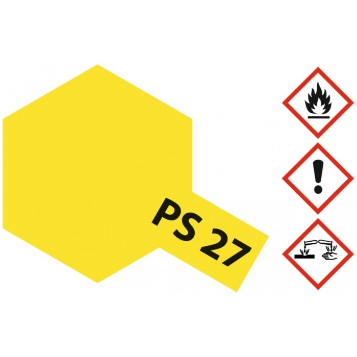 Tinta Amarelo Fluorescente PS-27 Spray Carroçaria Policarbonato 100ml Tamiya - Image 2