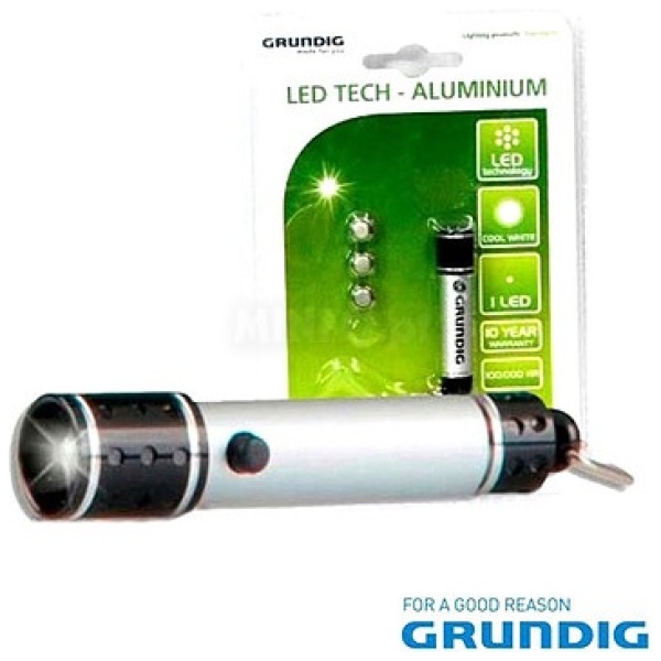Lanterna 1 LED Tipo Porta Chaves c/ Pilhas GRUNDIG