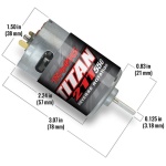 Motor Titan 550 Reverse Rotation 21 Turns 14 Volts Traxxas - Image 2