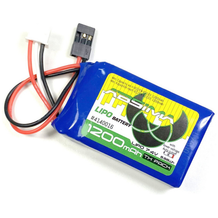 Bateria TX LiPO 2S 7.4V 1200mAh SC with Protect JR FUT Absima - Image 1