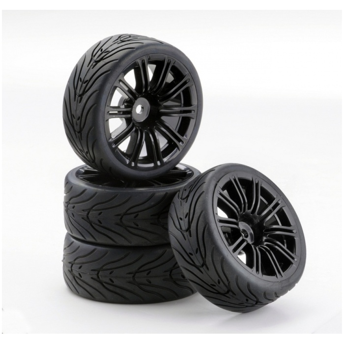 Pneus 1/10 SC-Wheel LM Style Black (4) Carson - Image 1