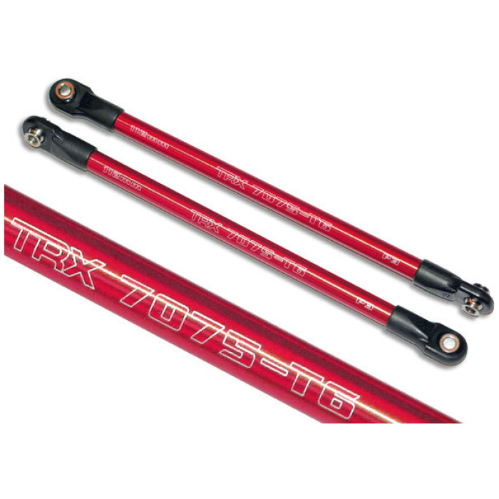 Push rod (aluminum) (assembled with rod ends) (2) (red) (use with #5359 progressive 3 rockers) Traxxas - Image 1