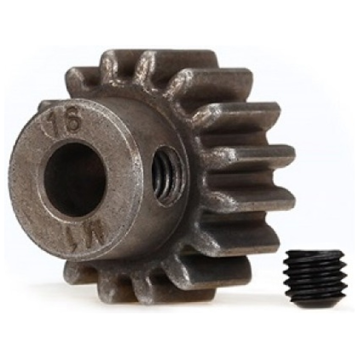 Gear 16T pinion (1.0 metric pitch) 5mm Traxxas - Image 1