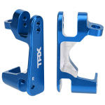 Caster blocks (c hubs), 6061 T6 aluminum, left & right (blue anodized) Traxxas