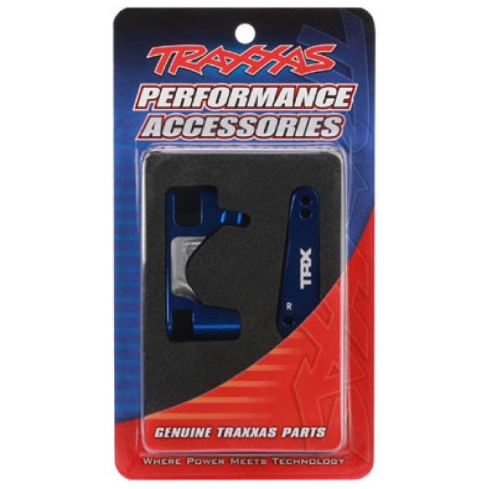Caster blocks (c hubs), 6061 T6 aluminum, left & right (blue anodized) Traxxas - Image 3