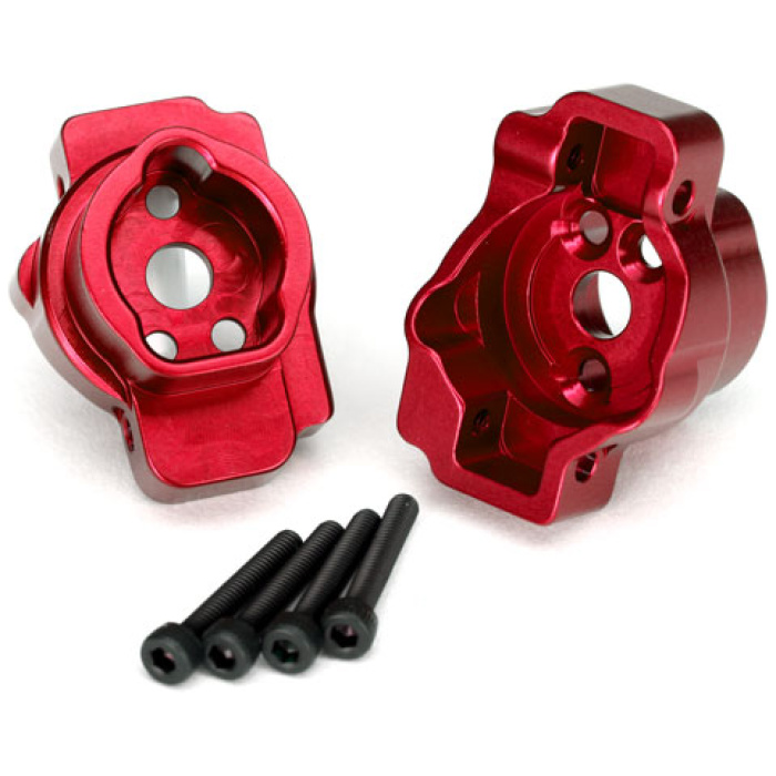 Portal Drive Axle Mount Rear 6061-T6 Aluminum Red-Anodized Left Right Traxxas - Image 1
