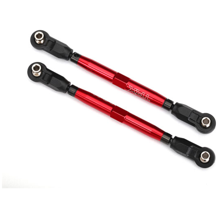 Toe Links Front (2) Aluminium TUBES Assembled Red Anodized UDR Traxxas - Image 1
