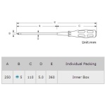 Chave de Fendas 5x250mm 360mm PROSKIT - Image 2