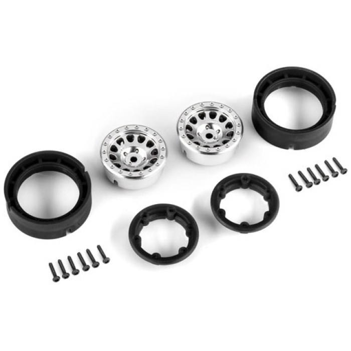 Jante Beadlock Wheels 1.0" Method Race Wheels® 105 Satin Chrome Beadlock (2) Traxxas - Image 1