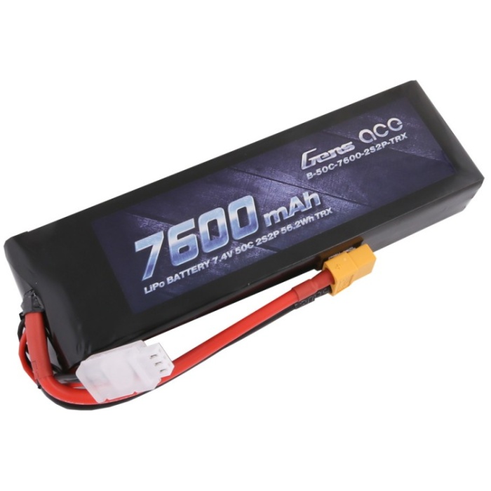 Bateria 7600Mah 7.4V 50C 2S2P Lipo Pack XT60 TRX GENS ACE - Image 2