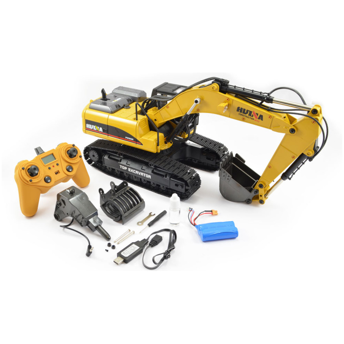 Escavadora 1/14 Full Metal 2.4GHz 23Ch V4.0 RTR Huina - Image 12