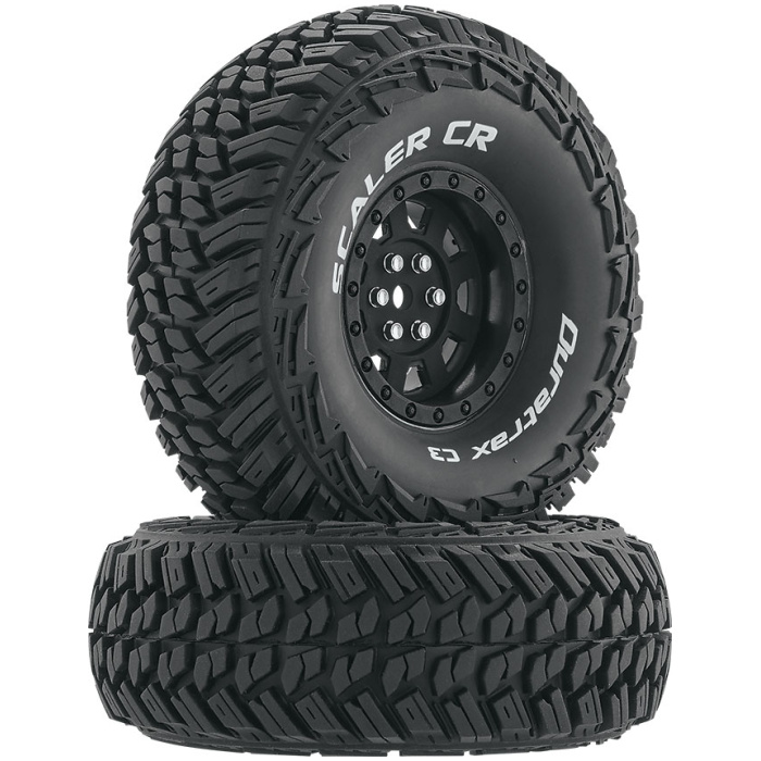 Pneus Scaler CR C3 Mounted 1.9 Crawler Black Super Soft (2) Duratrax - Image 1