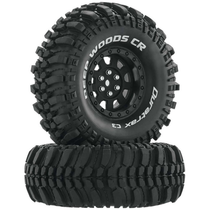 Pneus Deep Woods CR C3 Mounted 1.9 Crawler Black Super Soft (2) Duratrax - Image 1