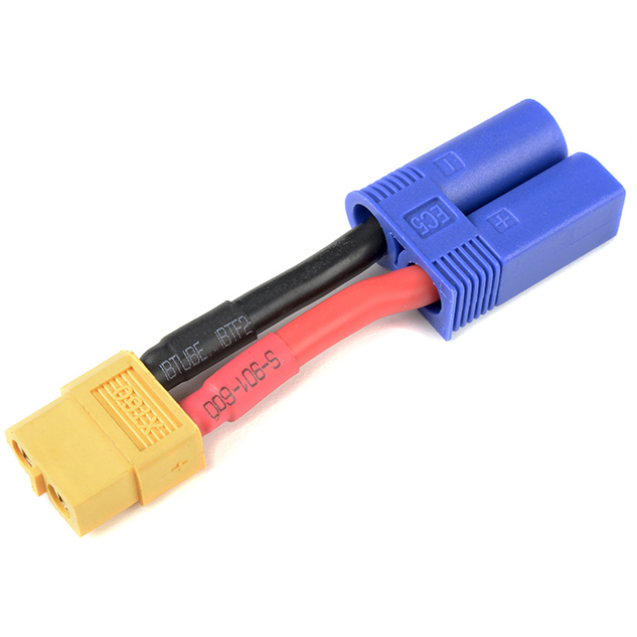 Power Adapter Lead EC-5 Plug XT-60 Socket 12AWG Silicone Wire GFORCE - Image 1