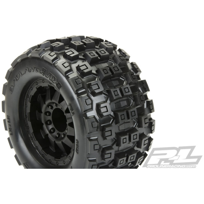 PNEUS BADLANDS MX38 3.8" TYRES ON F11 1/2 OFFSET 17MM BLACK WHEELS (2) PROLINE - Image 3