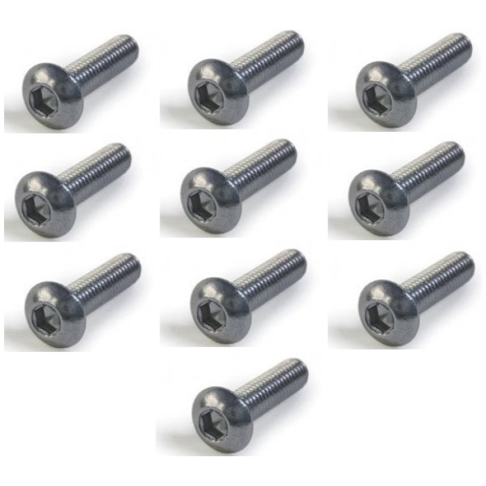 Parafuso M4x25mm C/OVAL Hex Aço INOX 10.9 ISO 7380 (10) Smart RC Parts - Image 1
