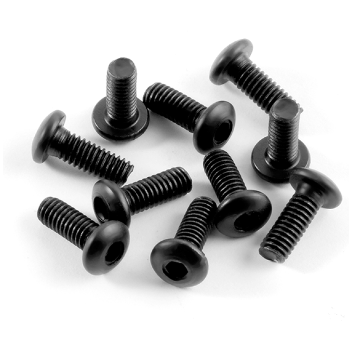 Parafuso M4x10mm C/OVAL Hex Aço 10.9 ISO 7380 (10) Smart RC Parts - Image 1