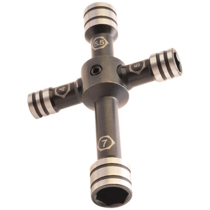 Small Cross Wrench 4/5/5.5/7 MM Team C - Image 1