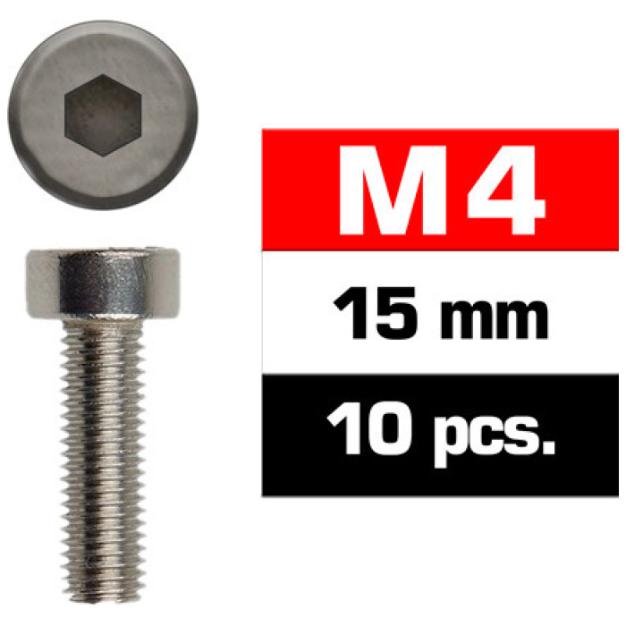Parafusos M4x15mm CAP HEAD SCREWS (10) Ultimate Racing - Image 1
