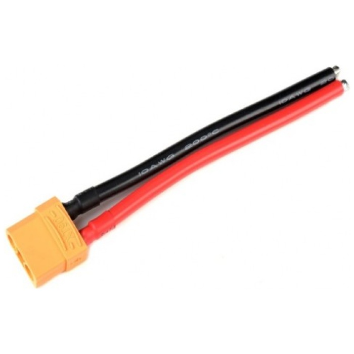 Connector w/ Lead XT-90 Gold Plated Male Plug 10AWG GForce - Image 1