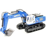 Escavadora 1/18 2.4GHz 11CH c/ Balde em Metal RTR Azul Huina