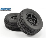 PNEUS 1/10 SC EAGLE MOUNTED 5 SPOKE BLACK FASTRAX - Image 2