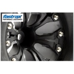 PNEUS 1/10 MT JIGSAW MOUNTED 6 SPOKE BLACK BEARING (2) FASTRAX - Image 2