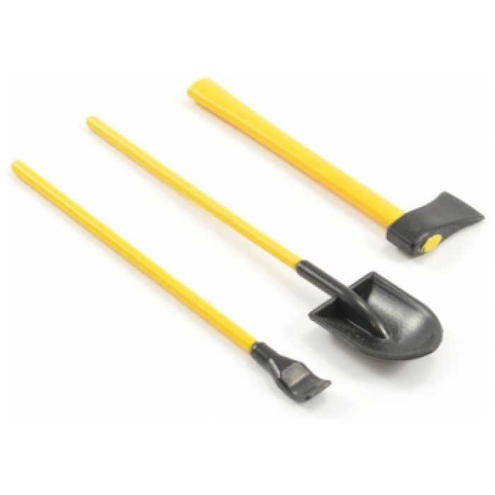 3-Piece Painted Hand Tools Shovel Axe Pry Bar Fastrax - Image 1