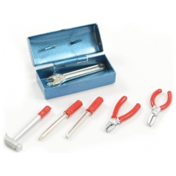 Scale Painted Tool Box And 6 Tools Fastrax