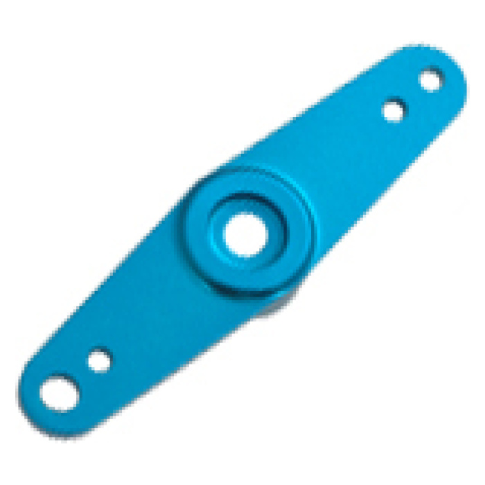 Blue Aluminium Double Servo Arm w/Inserts for 23T 24T 25T Spline Fastrax - Image 1