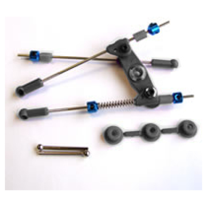 Pre-Assembled Throttle Brake Linkage Set Black Fastrax - Image 1
