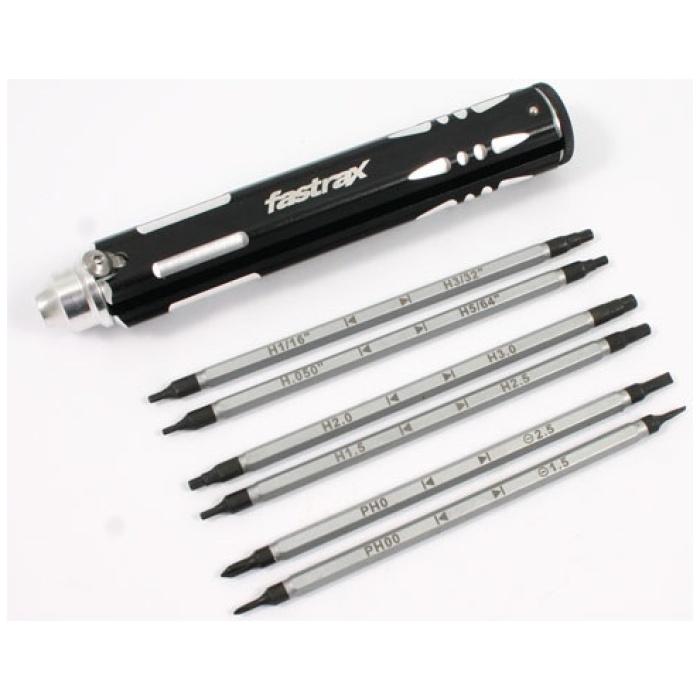 12-Size Multi Driver Set 2xPH 2xSLOT Metric Imperial Hex Fastrax - Image 1