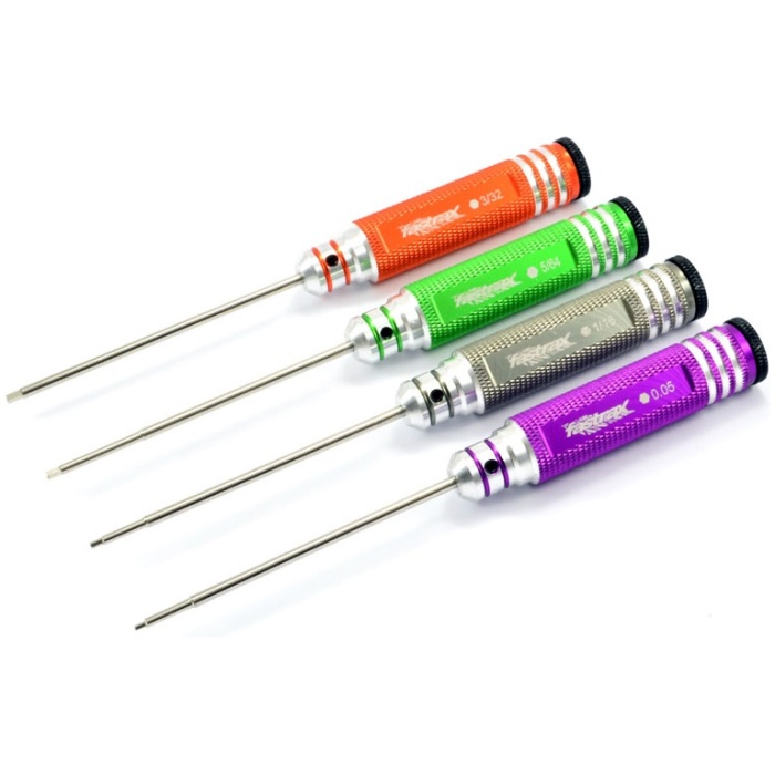 Hardened Imperial Hex Driver Set 0.050 1/16 5/64 3/32 (4) Fastrax - Image 1