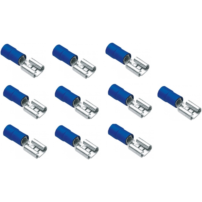 Terminal Conector Faston Fêmea 4.8mm Azul (10) Velleman - Image 1