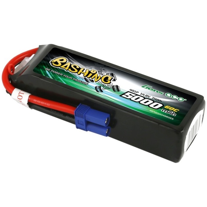 Bateria 5000mAh 14.8V 60C LiPO 4S Pack EC5 Plug Bashing Series Gens Ace - Image 3