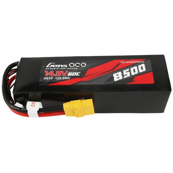 Bateria 8500mAh 14.8V 60C LiPO 4S PC Material Case XT90 Gens Ace - Image 1