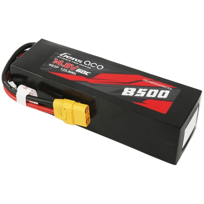 Bateria 8500mAh 14.8V 60C LiPO 4S PC Material Case XT90 Gens Ace - Image 3